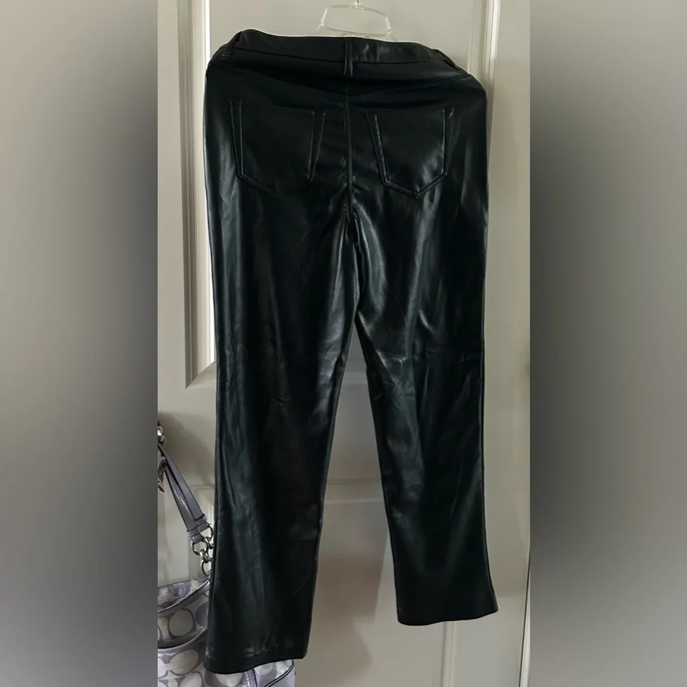 Joie Black Faux Leather Pants Womens 4 NWT - Picture 9 of 11